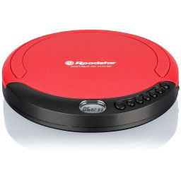 Roadstar PCD-435NCD/RD Discman Reproductor de CD, CDA,CD-R, CD-RW, Portátil con Auriculares Incluidos, Inalámbrico, Pantalla LCD, Pilas, Rojo
