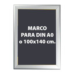 Marco de aluminio para DIN A0 y 100x140 cm perfil 46 mm