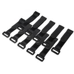 CINTURONES RECOGE CABLES DE VELCRO 150mm NEGRO