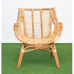 Sillon Armado Rattan Natural Para Terraza Jardin Serie Arismas