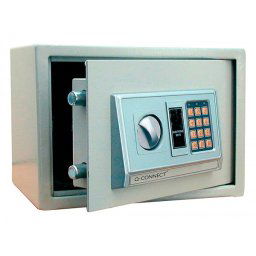 Caja de seguridad q-connect electronica clave digital capacidad 10l con accesorios fijacion 310x200x200 mm