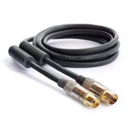 CABLE ANTENA TV MACHO A HEMBRA CON FILTROS 1.5m
