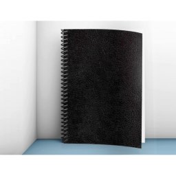 Tapa encuadernacion liderpapel carton a4 1mm negra paquete de 50 unidades