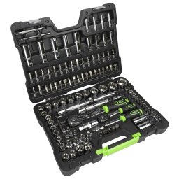Caja de herramientas 113 piezas vasos cromados de 12 caras JBM 54047