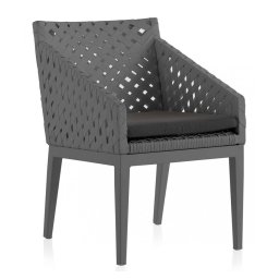 Sillon Terraza Cinta Gris Aluminio con Cojin Serie Tape