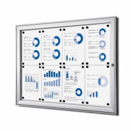 Vitrina para 8 DIN A4 apta para exterior cubierto