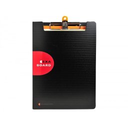 Carpeta exacompta exactive con tapa polipropileno negro con pinza y portaboligrafo din a4