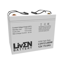Batería de plomo AGM LVH12-280W FR Liven Battery 12V 75Ah