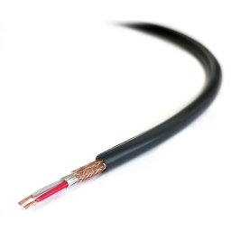 BOBINA CABLE AUDIO APANTALLADO 2x0.25mm NEGRO 100m