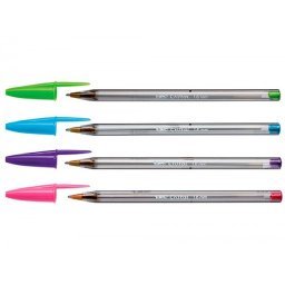 Bic Cristal Bolígrafos de Colores Surtidos, Fun, Punta Ancha (1,6 mm),  Material Oficina, Blíster de 8 Bolis, Multicolor
