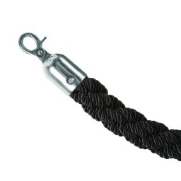 Cordón trenzado para postes separadores en color negro