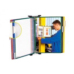 Portacatalogo de pared metalico djois con 10 fundas din a4 colores surtidos