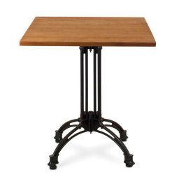 Mesa Velador 4 Patas Aluminio Negro Terraza Serie Adiast