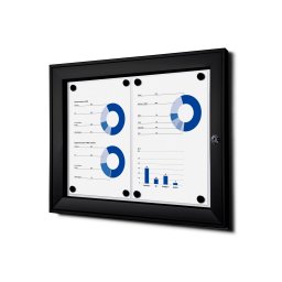 Vitrina de color negro para 2 DIN A4
