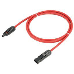 CONEXION PANEL SOLAR MACHO A HEMBRA ROJO 6mm² 2m