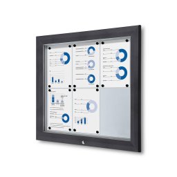 Vitrina de exterior color antracita para 6 DIN A4