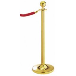 Poste dorado con esfera superior