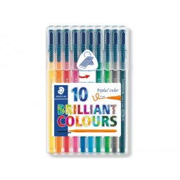 Rotulador staedtler triplus color 323 estuche de 10 unidades colores surtidos
