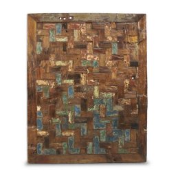 Panel Decoracion Trozos de Madera Reciclada Serie Artsas