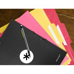 Carpeta antartik gomas tres solapas carton forrado color negro