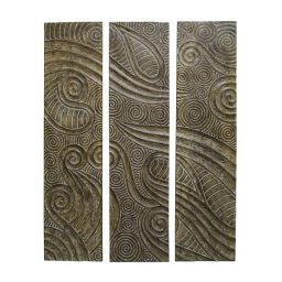 Panel Decoracion Tallado 3 Cuerpos Estilo Etnico Serie Arensast