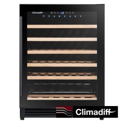CLIMADIFF Vinoteca empotrable CBU51S2B. Cíclico. Negro. Mas de 50 botellas