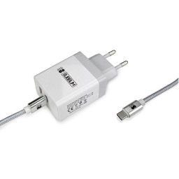 Subblim Cargador de Pared USB 2.4A + Cable USB-C Blanco