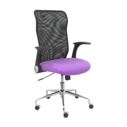 Piqueras y Crespo Minaya Silla Respaldo Malla Negro Asiento Bali Lila