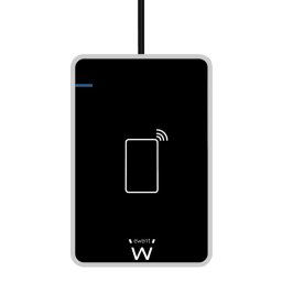 Ewent EW1053 Lector de Tarjetas Inteligentes y de Identificación sin Contacto NFC USB 2.0 Negro