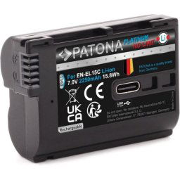Patona Platinum Batería EN-EL15 con USB-C para Cámaras Nikon