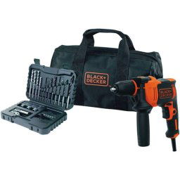 Black & Decker BEH710SA32-QS Taladro Percutor 710W con 32 Accesorios y Bolsa de Transporte