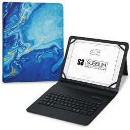 Subblim Keytab Pro Funda con Teclado Bluetooth Mármol Azul para Tablet hasta 9-11