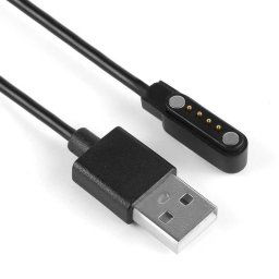 OcioDual Cable de Carga/Datos Magnética USB 2.0 4 Pines 9mm para Smartwatch Negro