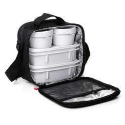 TATAY Urban Food Casual Bolsa Térmica Porta Alimentos 3L con Recipientes Negro
