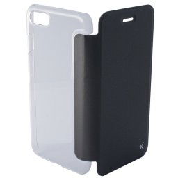 Ksix Folio Crystal Funda con Carcasa Trasera Transparente para iPhone 7/8/SE 2020