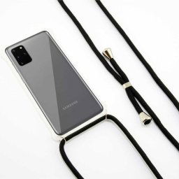 Ksix Funda Cordón Negro TPU Transparente para Samsung Galaxy S20 Plus