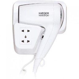 Haeger Hotel Dryer Secador de Pelo con Soporte Pared 1200W