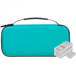 Nuwa Funda Antigolpes Azul + 4 Estuches de Juegos/Tarjetas para Nintendo Switch Lite