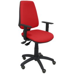 Piqueras y Crespo Elche S Bali Silla de Oficina Brazos Regulables Ruedas Parquet Roja