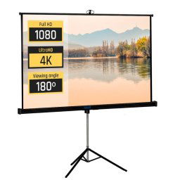 iggual Pantalla de Proyección 112" 200x200 cm con Trípode + Bolsa