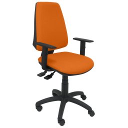 Piqueras y Crespo Elche S Bali Silla de Oficina Brazos Regulables Ruedas Parquet Naranja