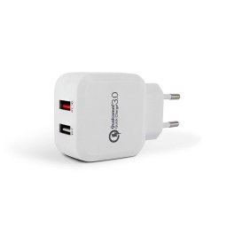 Mooov Cargador Doble 5.4A USB QuickCharge 3.0 Blanco