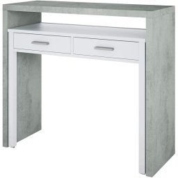 Habitdesign Bureau Mesa de Escritorio Extensible Blanco/Gris