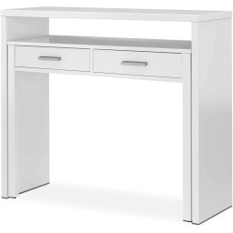 Habitdesign Bureau Mesa de Escritorio Extensible Blanco Artik