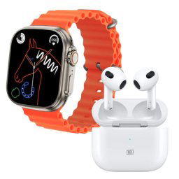 Klack S8 ULTRA PLUS Reloj Smartwatch Naranja + Klack Pro 6S Auriculares Bluetooth