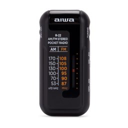 Aiwa R-22BK Mini Radio Analógica AM/FM Negra