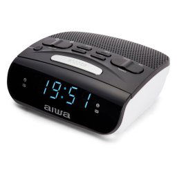 Aiwa CR-15BK Radio Reloj Despertador Doble Alarma FM