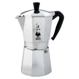 Cafetera Italiana Bialetti Moka Express 0,55L Aluminio 9 tazas Mango de Madera