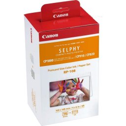 Canon RP-108 108 Hojas de Papel + Tinta para Impresora Canon Selphy