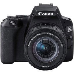 Canon 250D 24MP WiFi Negra + Objetivo EF-S 18-55mm F4-5.6 IS STM